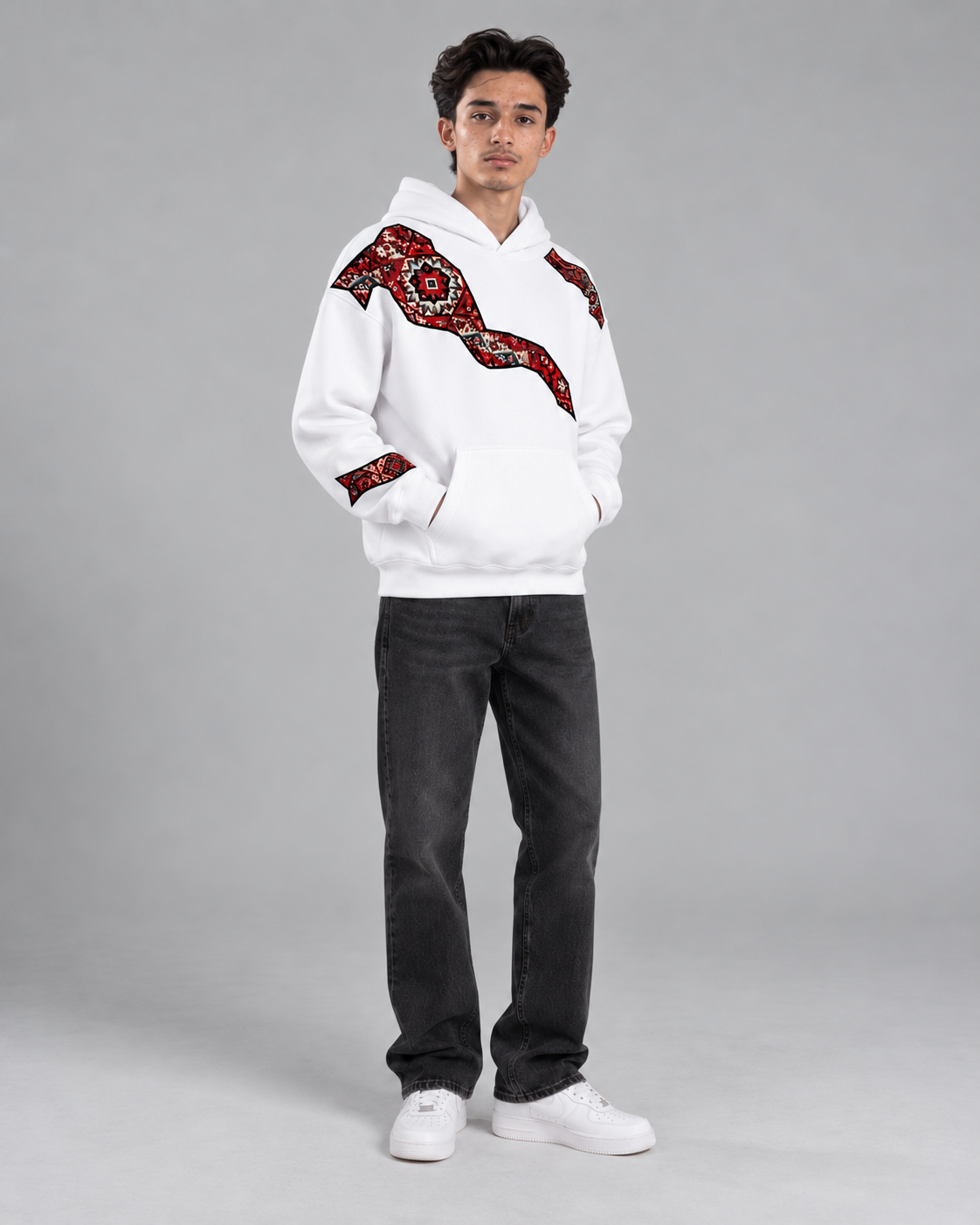 CRIMSON WEAVE HOODIE